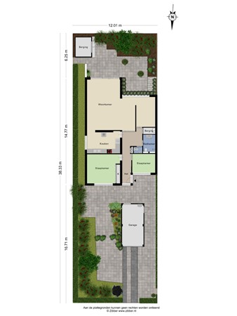 Floorplan - Mercuriusstraat 9, 2651 JD Berkel en Rodenrijs